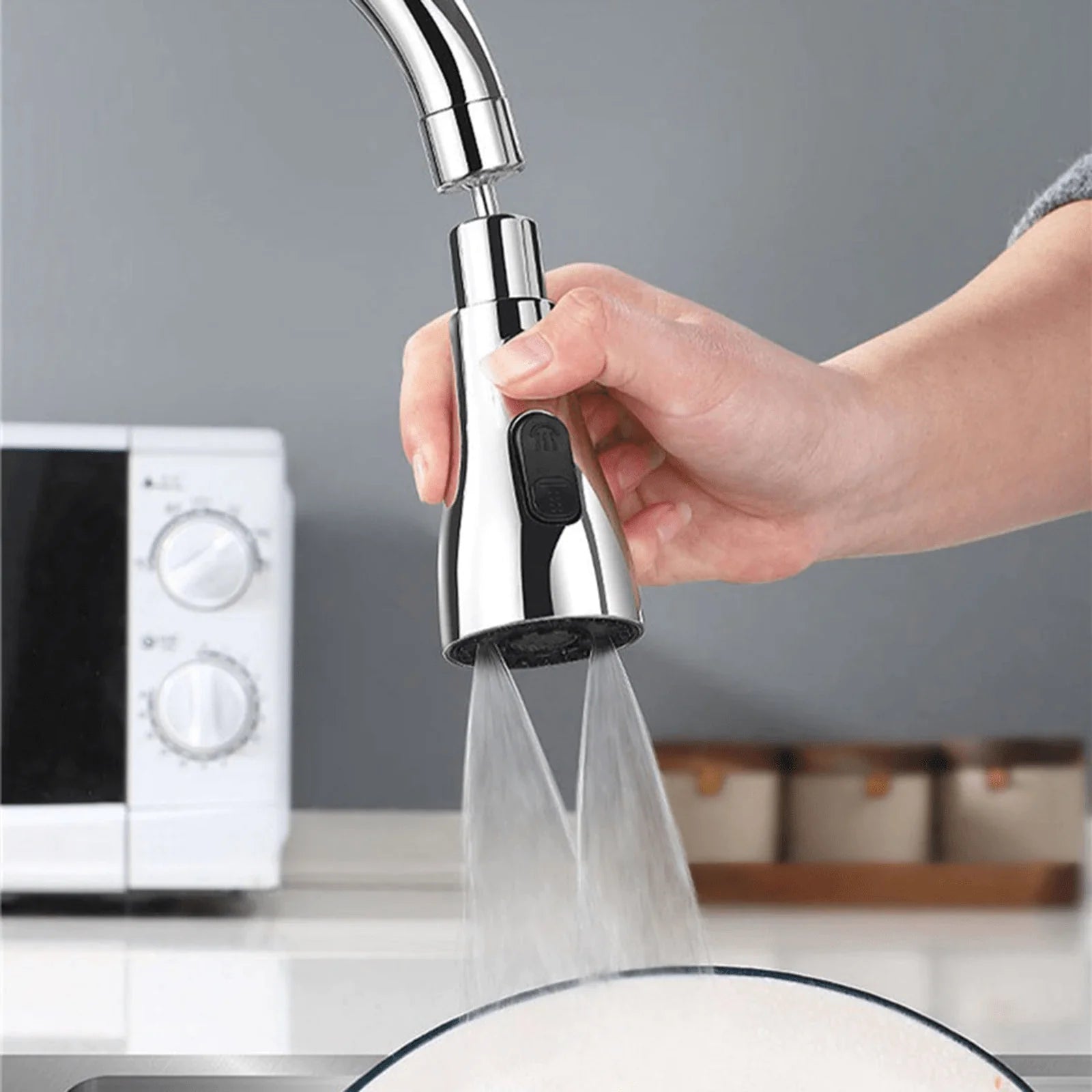 Kitchen Accessories Sink Tap Water Aerator Faucet Tap Purifier  - 3 Modes Water Faucet Sprayer - 3 Modes Water Sprayer
