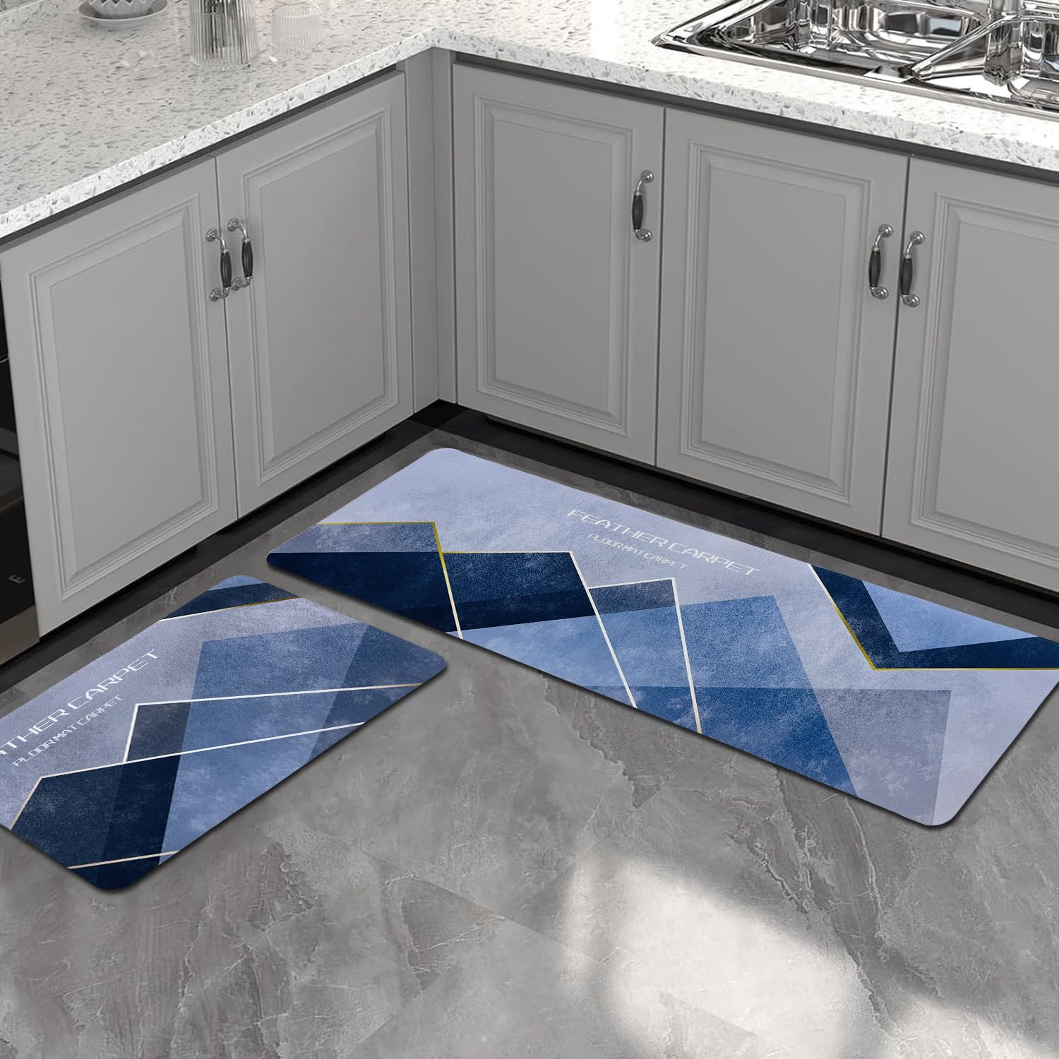 Kitchen Floor Mat (Combo of 2) | Floor Mat Kitchen Rubber Carpet Doorway Matting For Floor  Kitchen Floor Mat (Combo of 2)