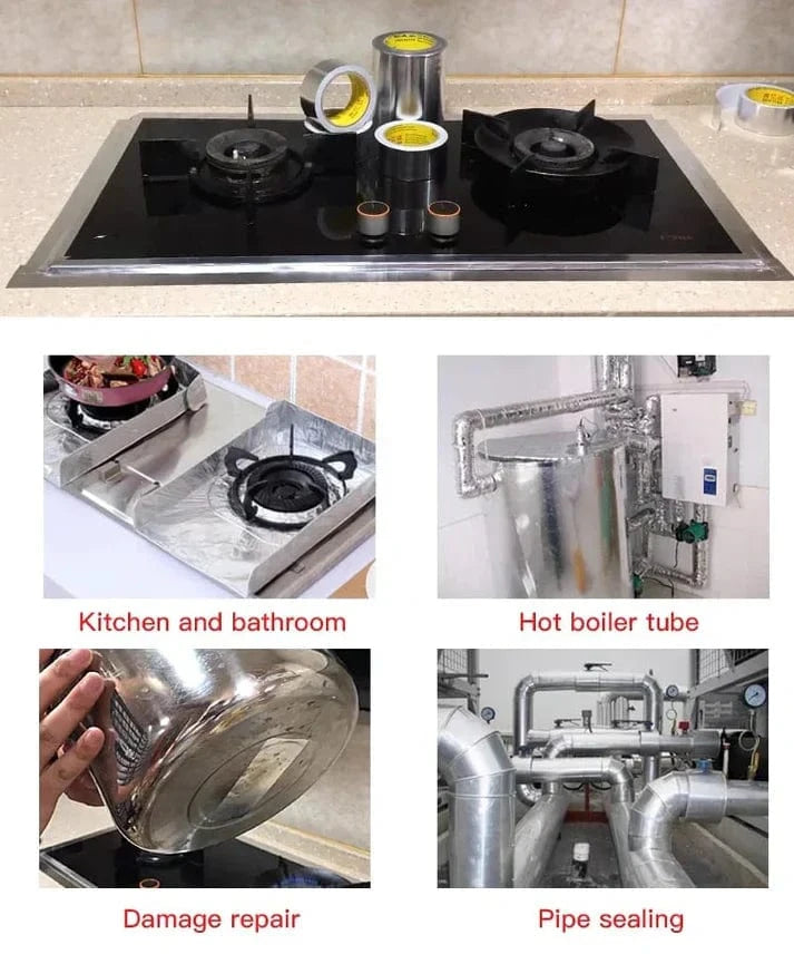 Kitchen Oil-proof and fireproof Stickers | Waterproof Tape Insulation Duck Tape Rubber Heat Resistant Tape Kitchen Oil-proof and fireproof Stickers