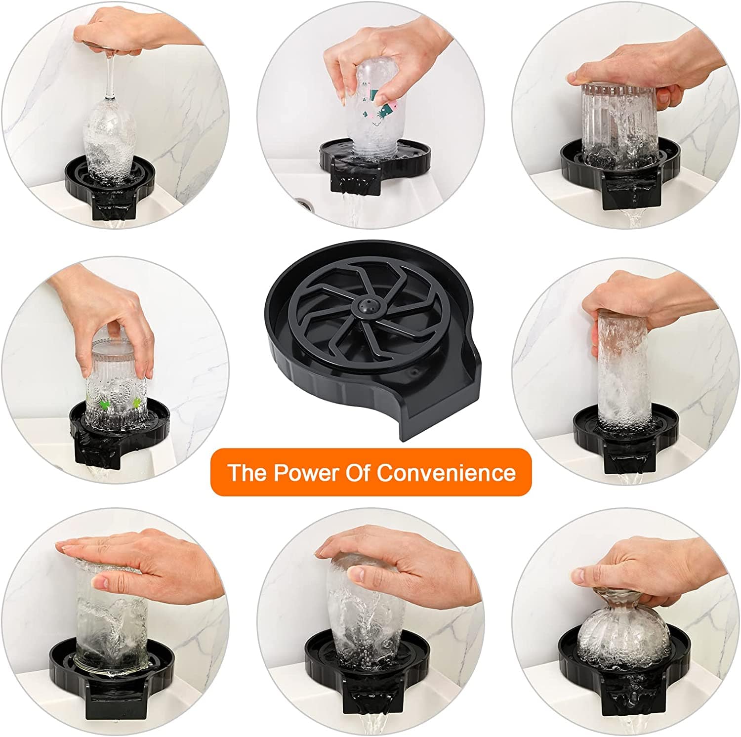 Kitchen Sink Tap Faucet Washer Taps Glass Water Rinser Large Kitchen Taphole Sink Rinser ABS Bar Washer