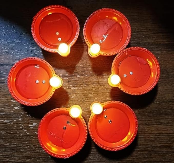 LED Light Water Sensor Diyas Pack of 3 - 18  Diya LED Light Water Sensor Diyas