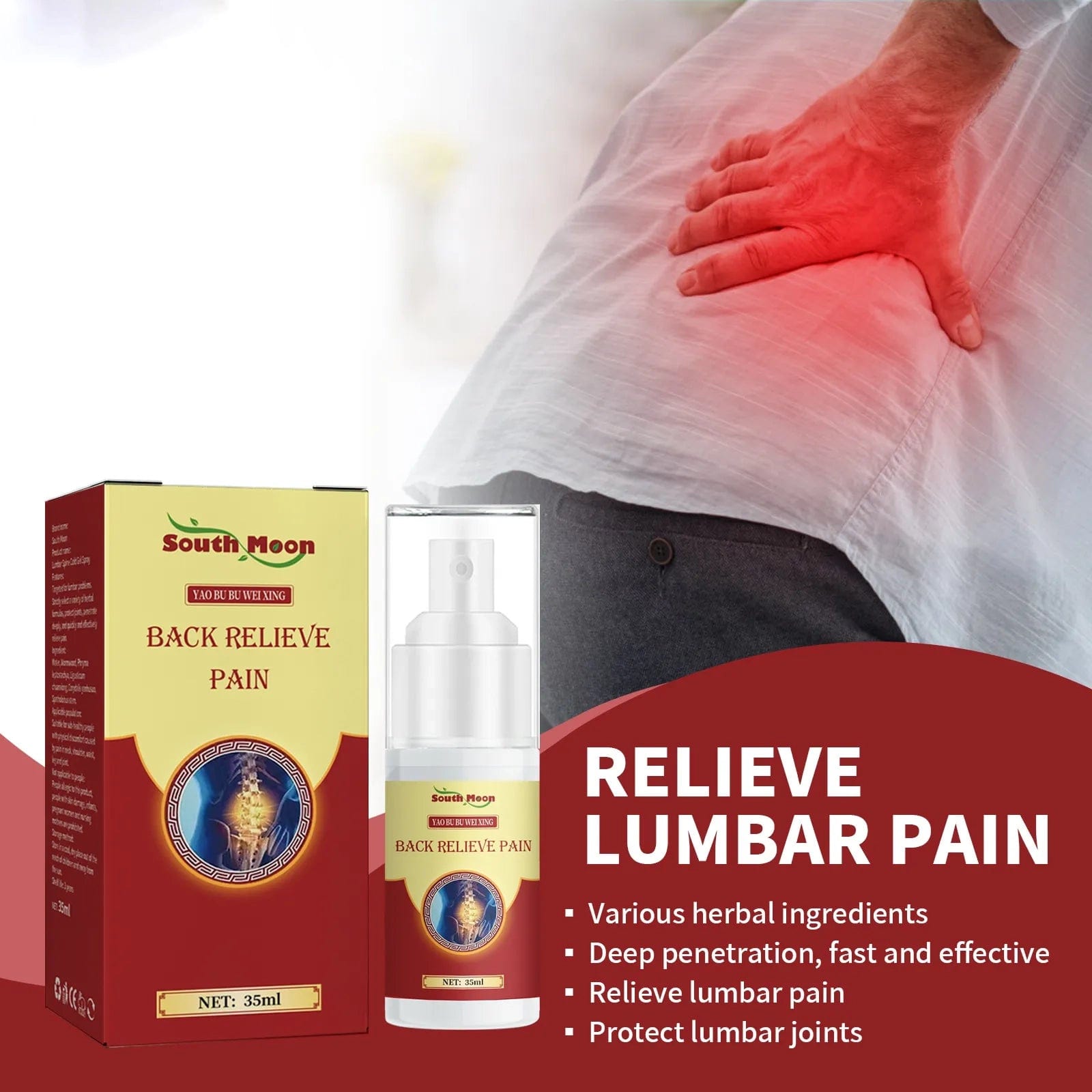 Lumbar Pain Spinal Pain Killer - Back Pain Relief Spray Back Pain Relief Spray