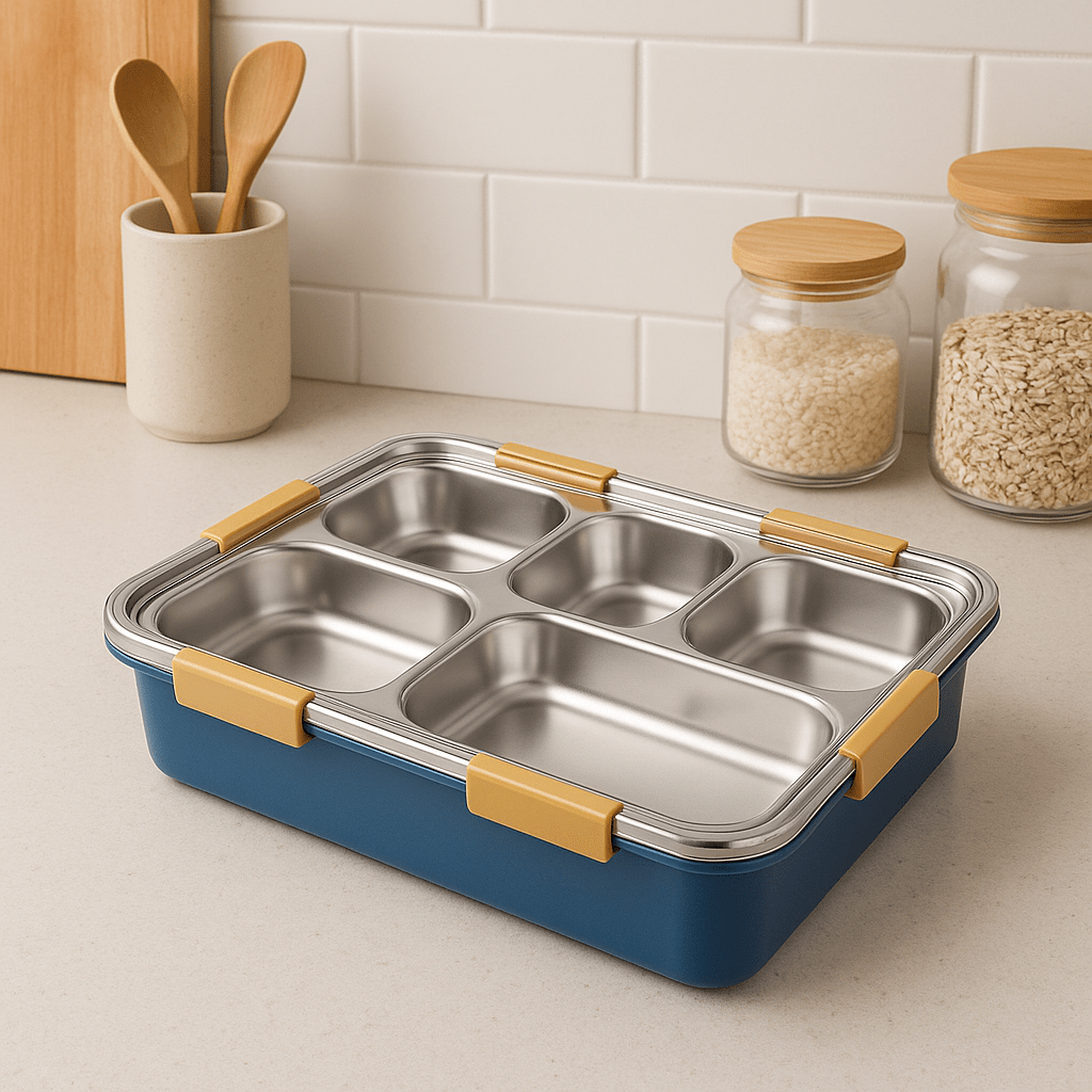 Lunchloxy™ | Lunch Boxes Tiffin Bento Box Kid's Lunch Steel Lunchboxes Lunchloxy™ Stainless Steel Lunch Box Zaavio®