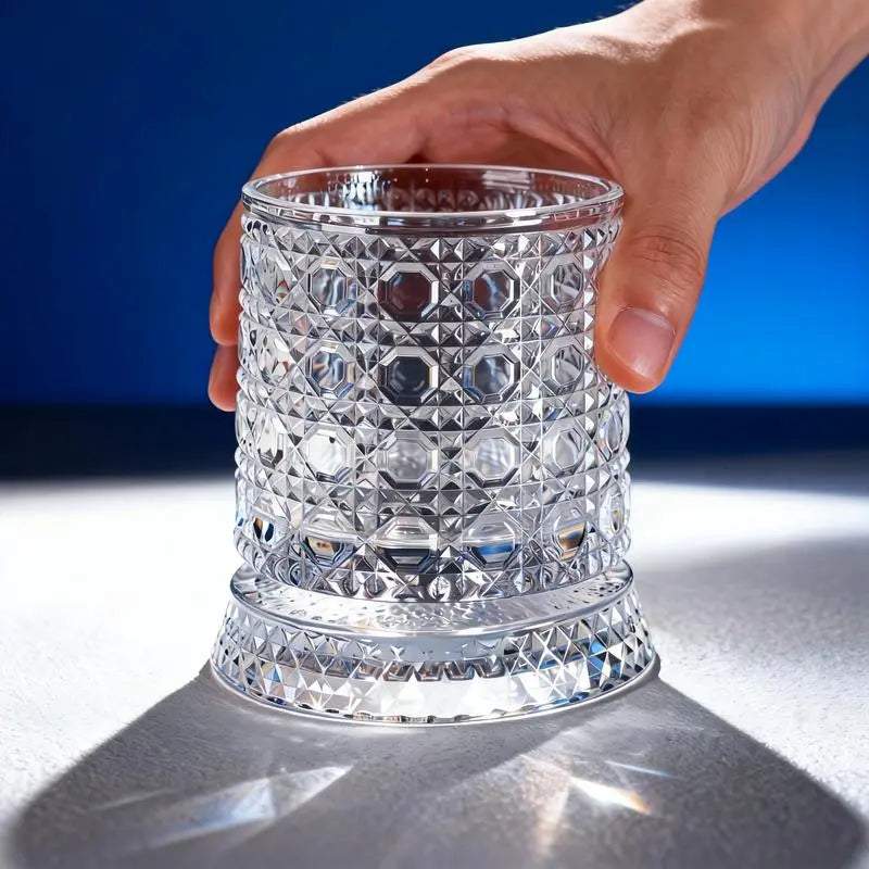 Glowstixo Premium Rotating Base Whiskey Glass