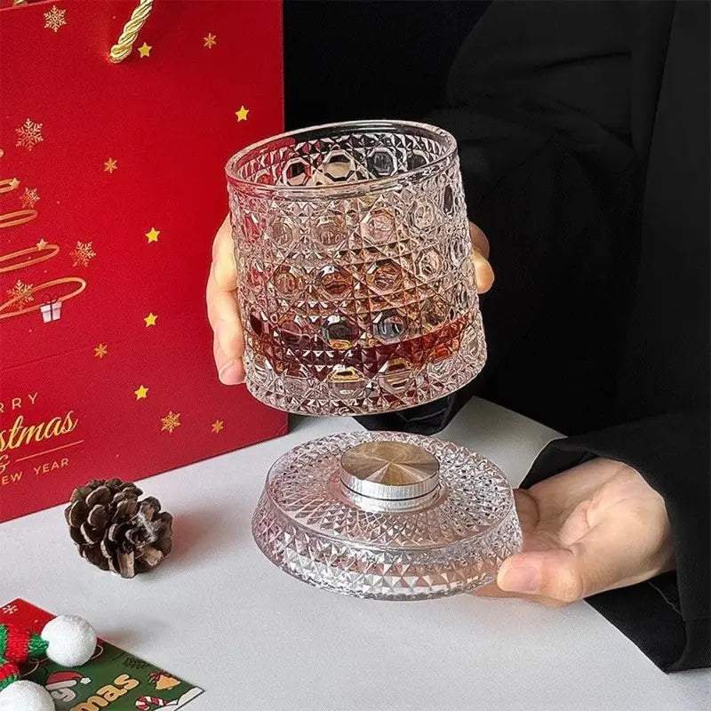 Glowstixo Premium Rotating Base Whiskey Glass