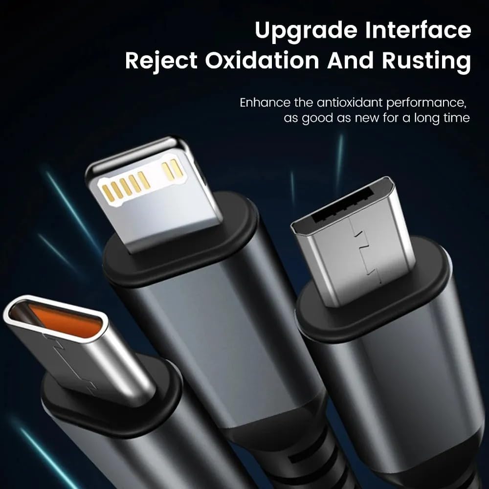 Uniflixo 3-in-1 Fast Charging Cable (Set of 2)