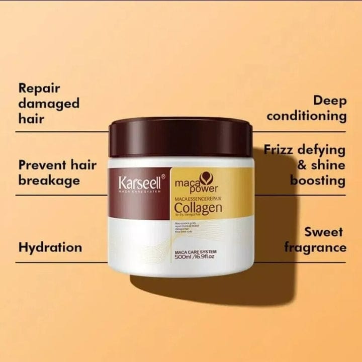 Maca Power Collagen Hair Mask (Set of 2) | Hair Mask Hairstyle Care Frizzy Hair Treatment Dry Hair Mask Maca Power Collagen Hair Mask (Set of 2)