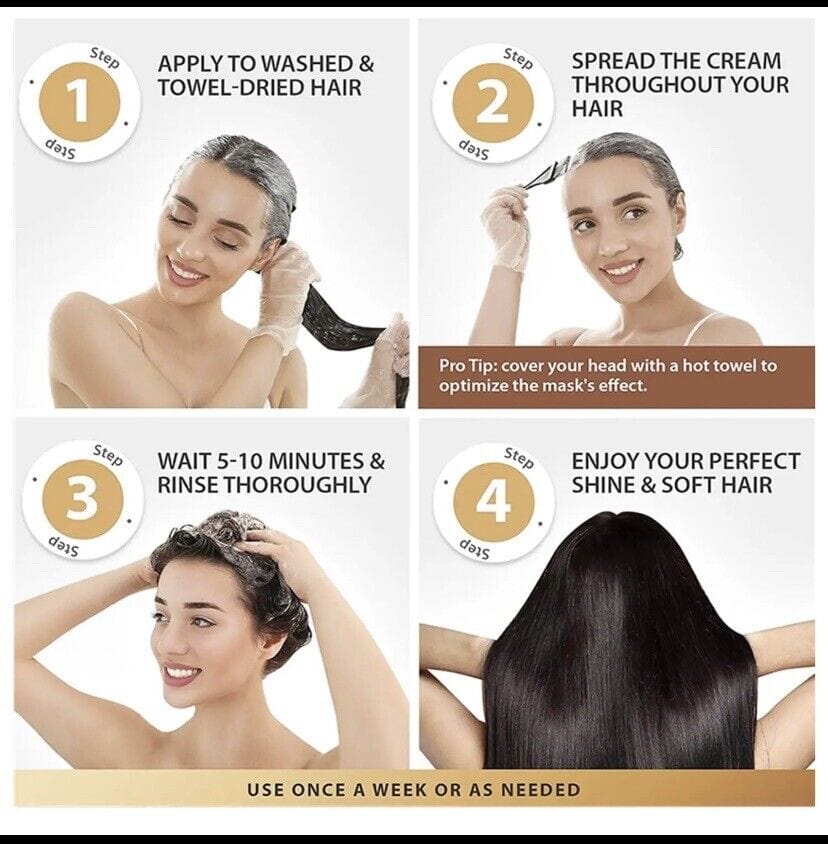 Maca Power Collagen Hair Mask (Set of 2) | Hair Mask Hairstyle Care Frizzy Hair Treatment Dry Hair Mask Maca Power Collagen Hair Mask (Set of 2)