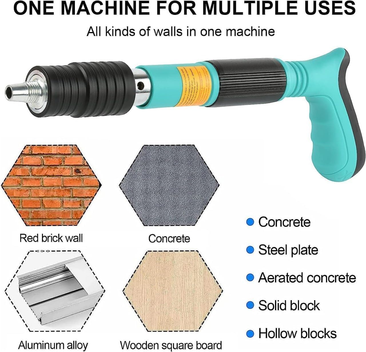 Manual Steel Nail Drilling Tool | Nail Gun Staple Electrical Cordless Pneumatic Stable Gun For Wood All in 1 Manual Steel Nail Gun Drilling Tool