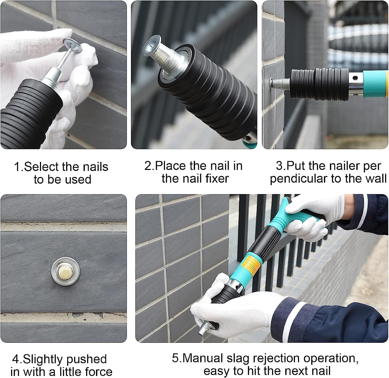 Manual Steel Nail Drilling Tool | Nail Gun Staple Electrical Cordless Pneumatic Stable Gun For Wood All in 1 Manual Steel Nail Gun Drilling Tool