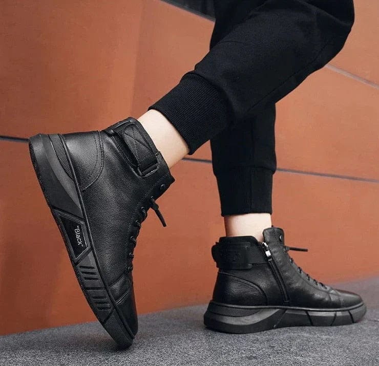 Men's Casual Leather Boots | Mens Shoes Black Chelsea Boots For Guys Ankle High Shoe Menswear 7 Men's Casual Leather Boots
