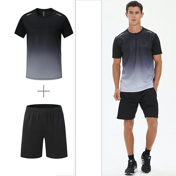 Men's Outdoor Sports Quick-Drying 2-Piece Set | Shorts For Men Gym Menswear Inside Active Wear Short Running Men's Outdoor Sports Quick-Drying 2-Piece Set Zaavio.co®