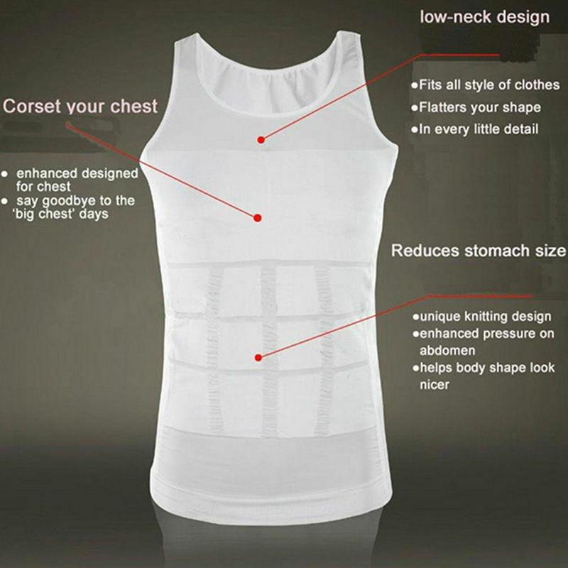 Men Tummy Tucker Slimming Vest Mens Waist Trainer Undershirt Trimmer Men's Waist Trainer Vest