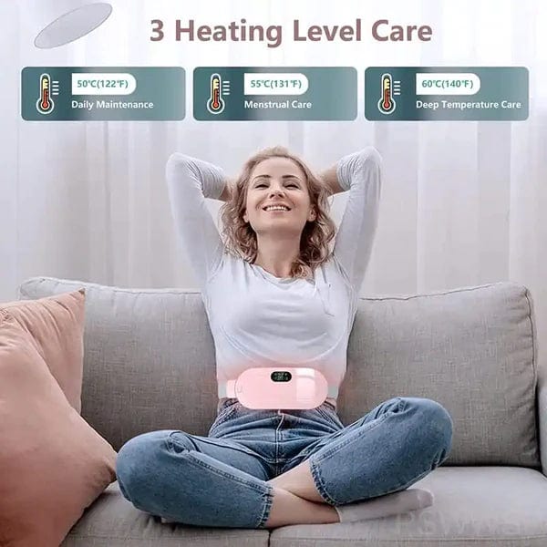 Menstrual Cramps Pain Relief Pain Reliever Heating Warming Pad  - Portable Menstrual Belt and Massager Perioxy™ Heating Pad Zaavio®