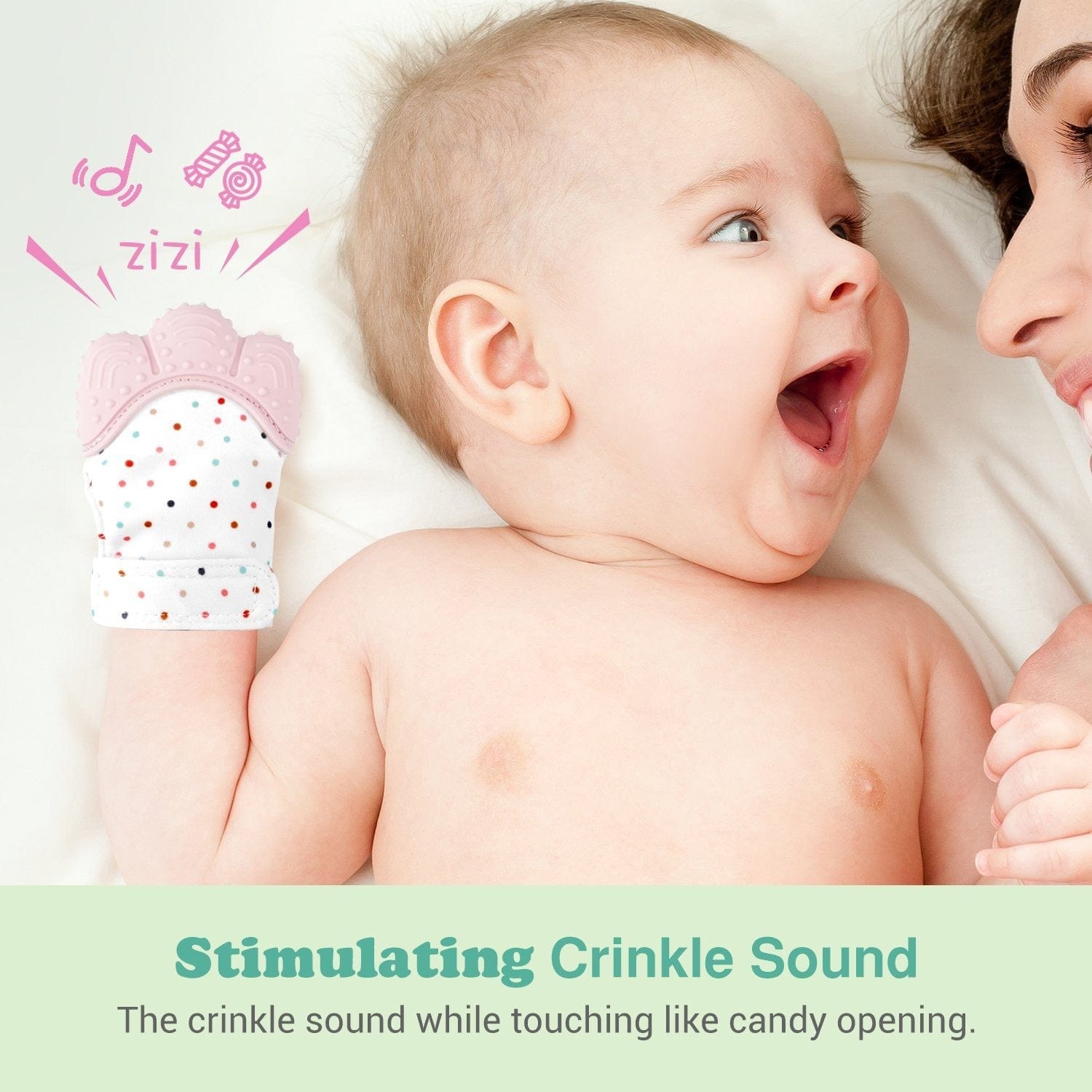 Molar Teething Toys for Infants Teether Pain Silicone Toy - Teether Gloves For Babies Teether Gloves For Babies