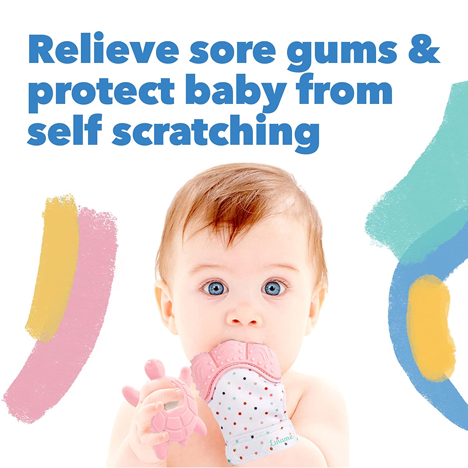 Molar Teething Toys for Infants Teether Pain Silicone Toy - Teether Gloves For Babies Teether Gloves For Babies