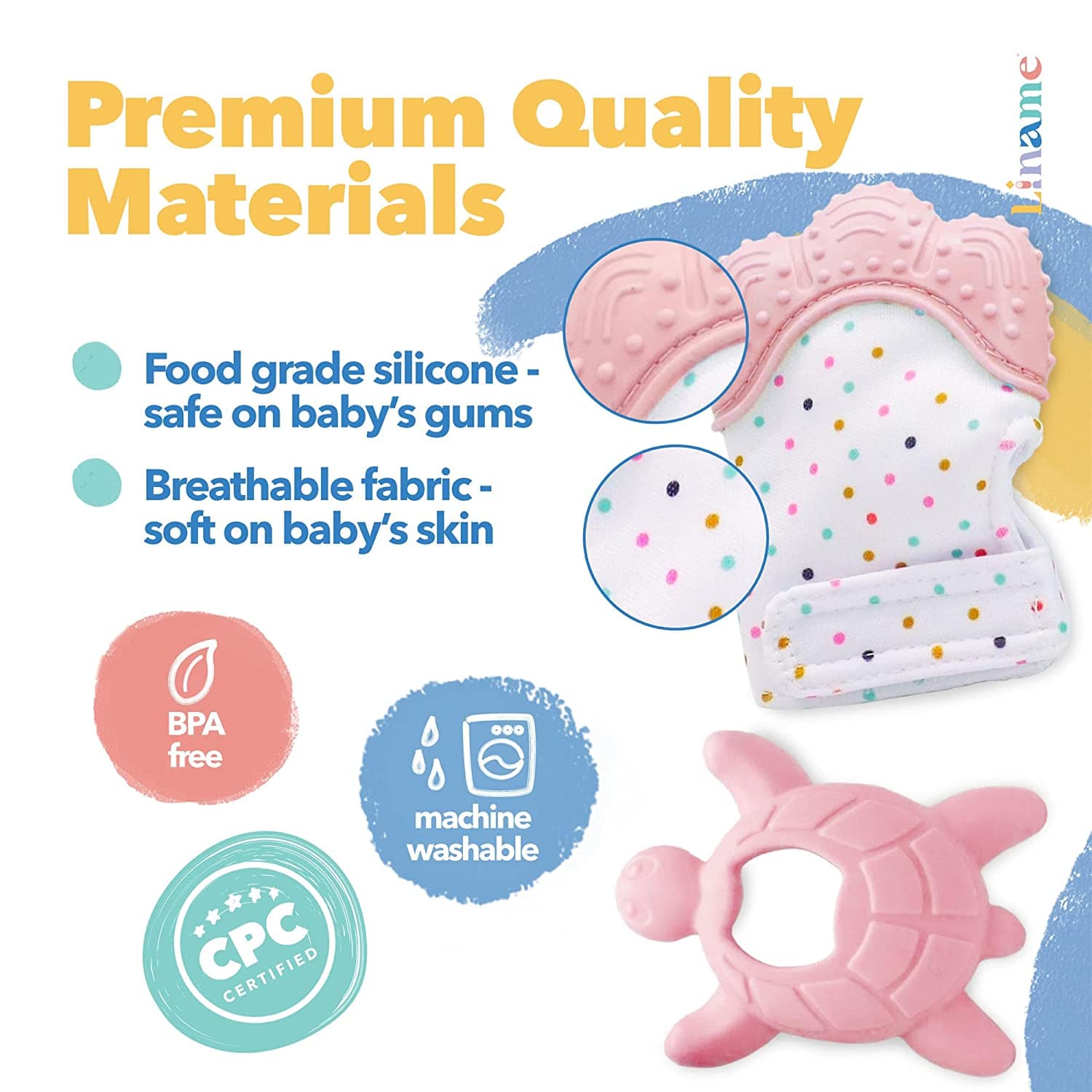 Molar Teething Toys for Infants Teether Pain Silicone Toy - Teether Gloves For Babies Teether Gloves For Babies