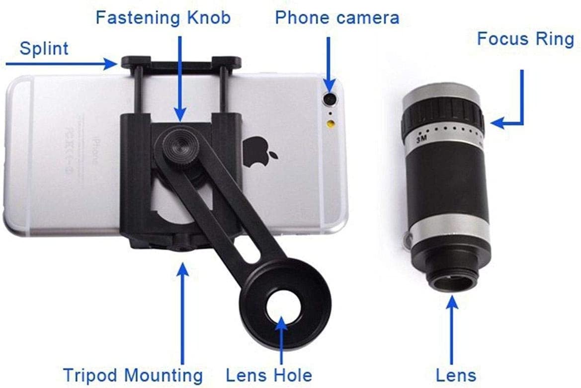 Mono Cular Telescope Lens Vision Monocular Telescope Binoculars Large Size with Phone Stand Monocular Telescope