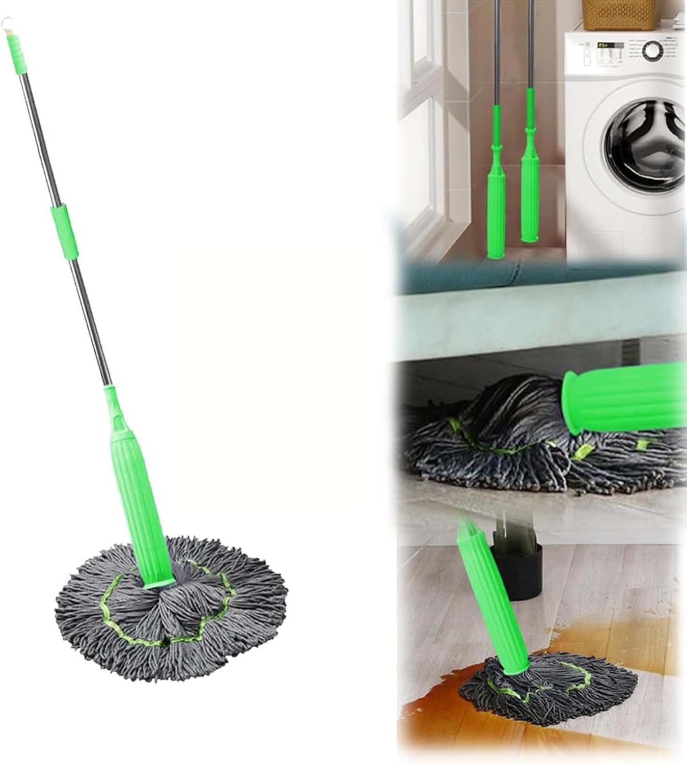 Mop Cleaning Floor Washing Spinning Microfiber Twisting Mop Self-twisting Water Rotating Mop Zaavio.co®