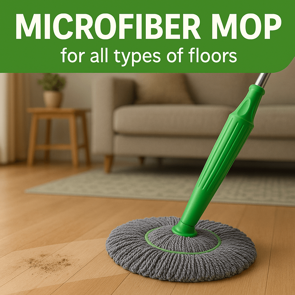 Mop Cleaning Floor Washing Spinning Microfiber Twisting Mop Self-twisting Water Rotating Mop Zaavio.co®