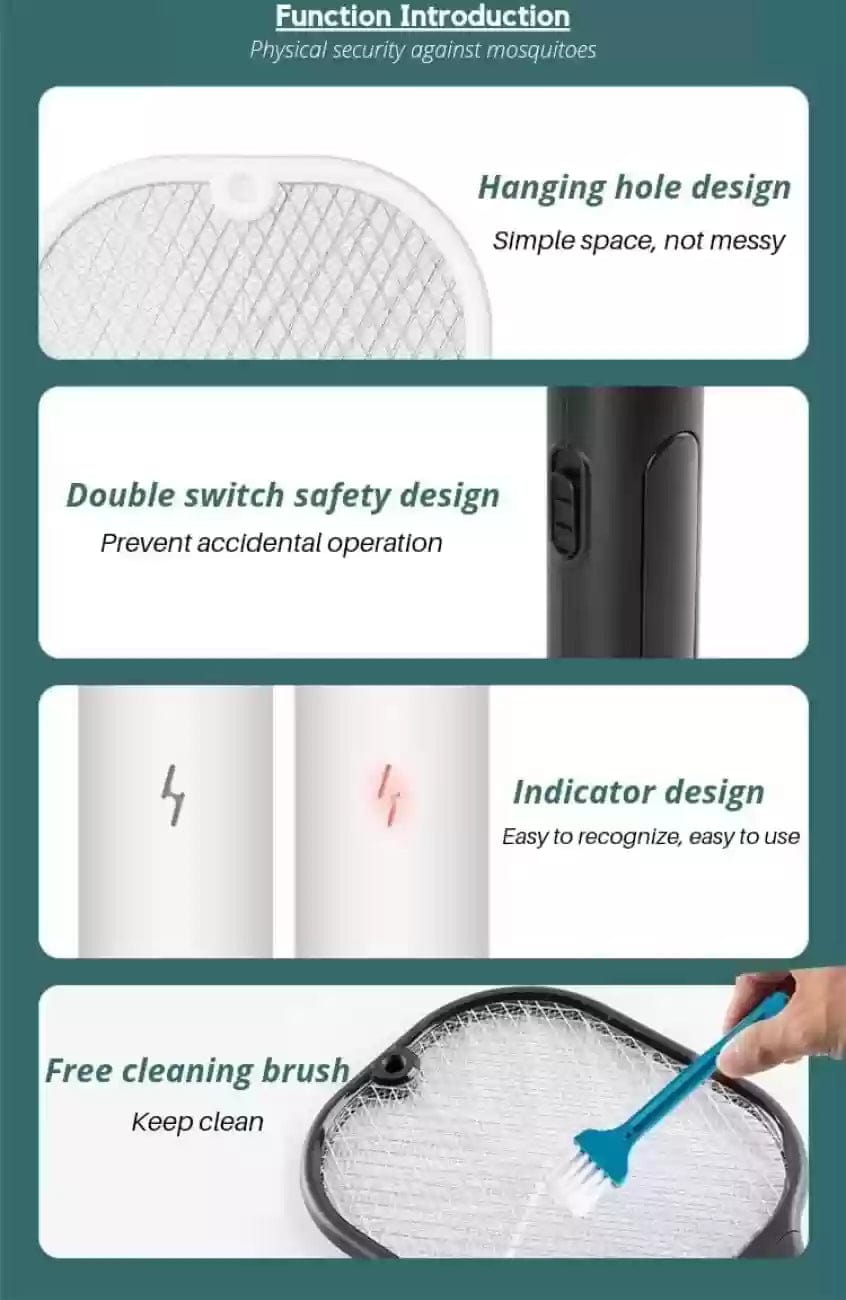 Mosquito Bat Racket Repellent Machine Fly Catcher - Mosquito Slayer Racket Mosquito Slayer Racket