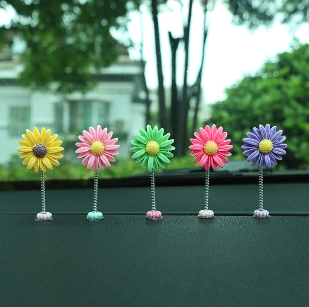 Multi color Sunflower Car Dashboard Decor Multi color Sunflower Car Dashboard Decor