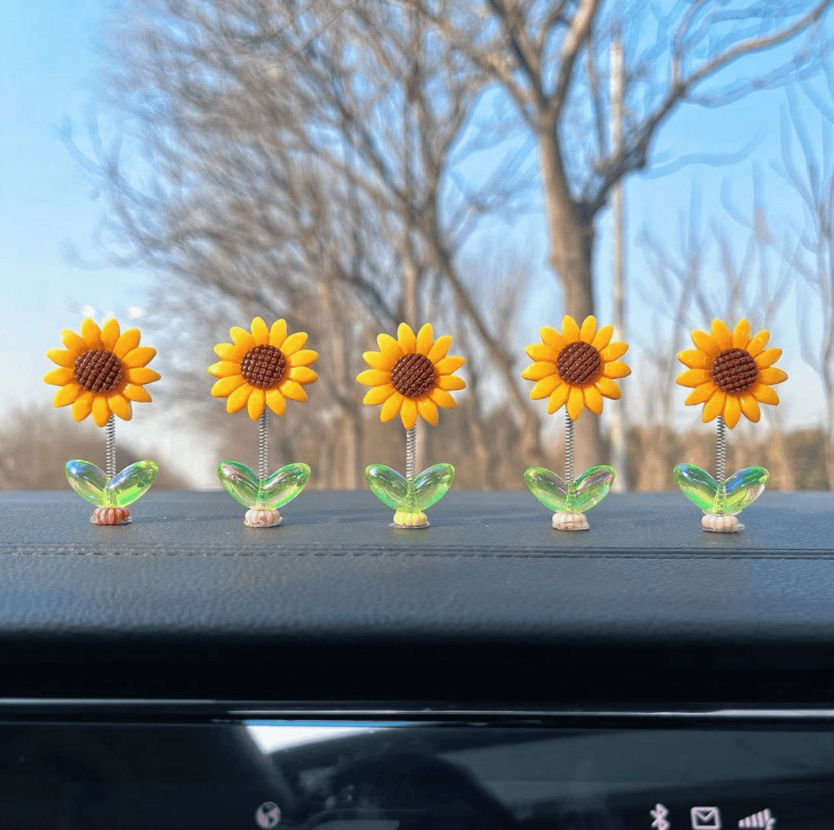 Multi color Sunflower Car Dashboard Decor Multi color Sunflower Car Dashboard Decor