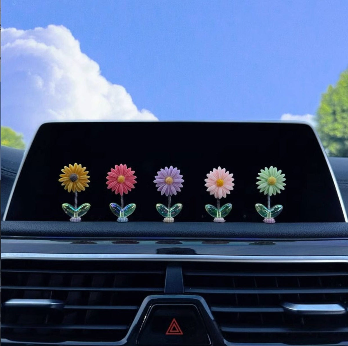 Multi color Sunflower Car Dashboard Decor Multi color Sunflower Car Dashboard Decor
