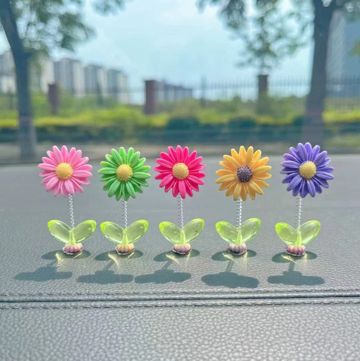 Multi color Sunflower Car Dashboard Decor Multi color Sunflower Car Dashboard Decor