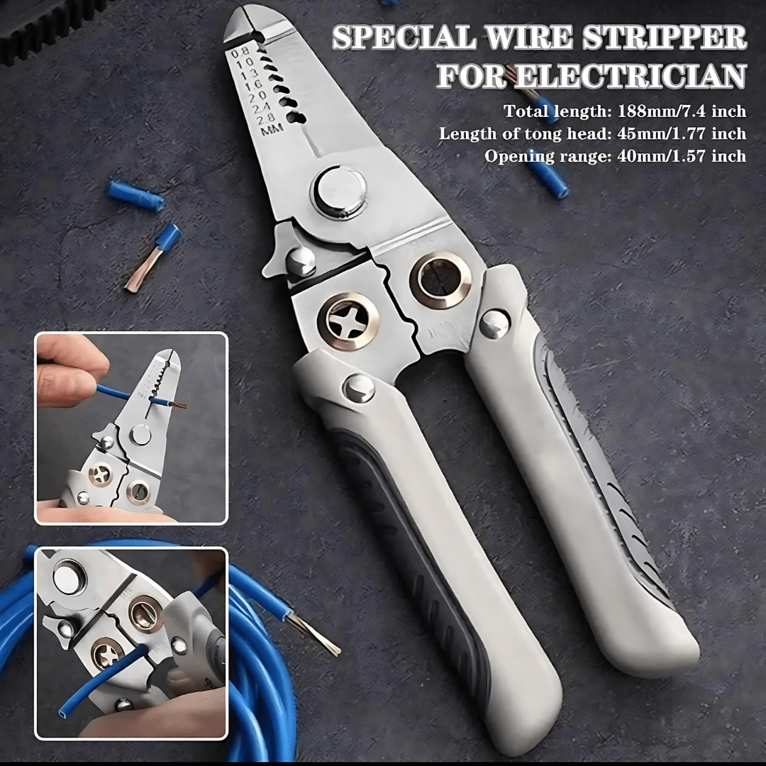 Multi-functional Wire Stripper And Cutter | Wire Stripper Cutter Tool Cable Hand Cutter Electrician Tool Multi-Functional Wire Stripper & Cutter