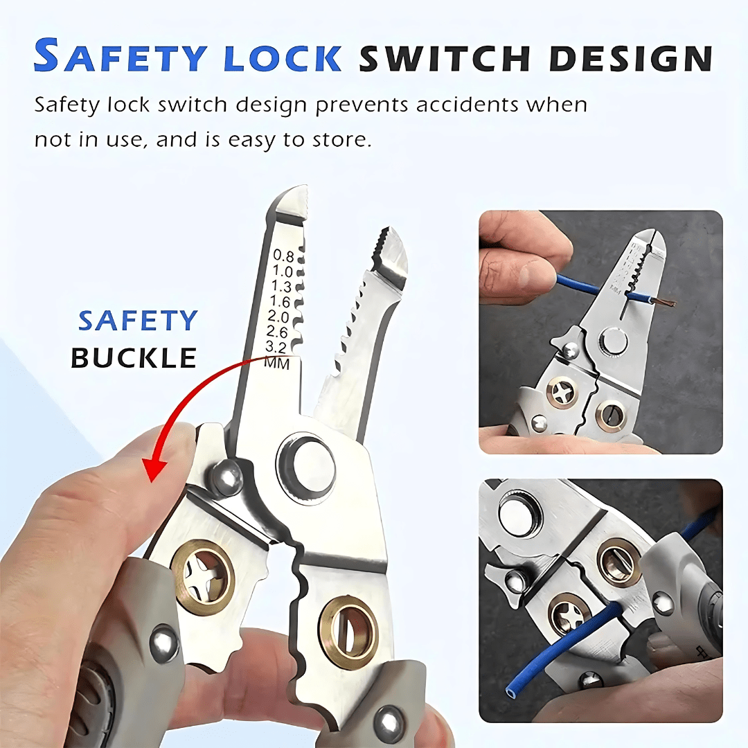 Multi-functional Wire Stripper And Cutter | Wire Stripper Cutter Tool Cable Hand Cutter Electrician Tool Multi-Functional Wire Stripper & Cutter