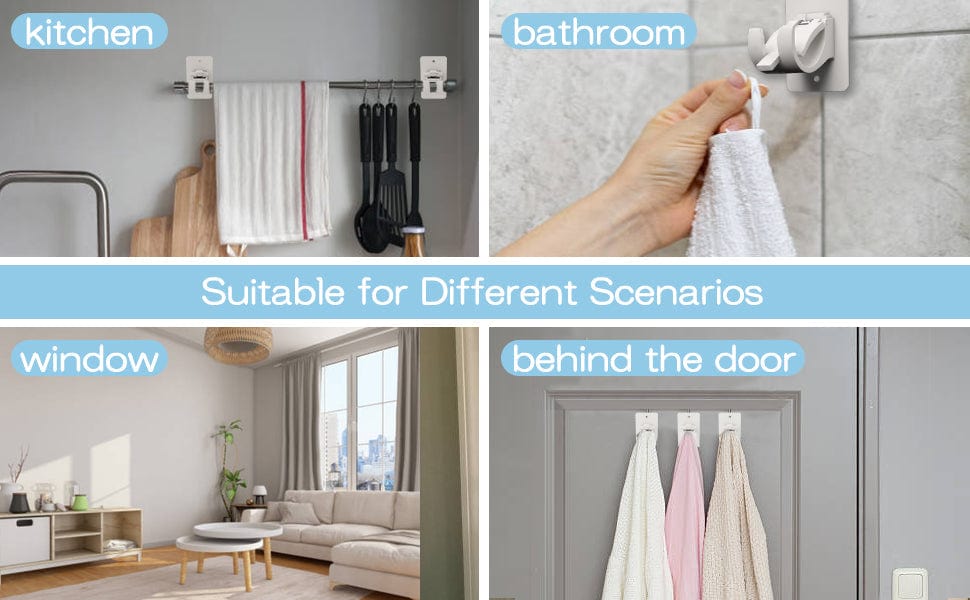 Nail-free Adjustable Rod Bracket Holders | Curtain Rod Holders Nail-free Adjustable Rod Bracket Holders