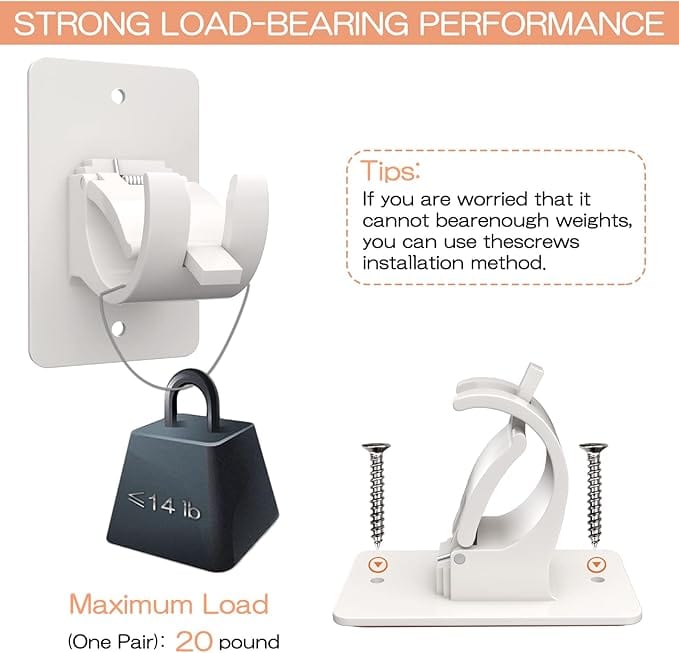 Nail-free Adjustable Rod Bracket Holders | Curtain Rod Holders Nail-free Adjustable Rod Bracket Holders