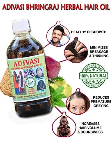 Natural Herbal Hair Oil (Buy 1 Get 1 Free) Natural Adivasi Herbal Hair Oil (Buy 1 Get 1 Free)