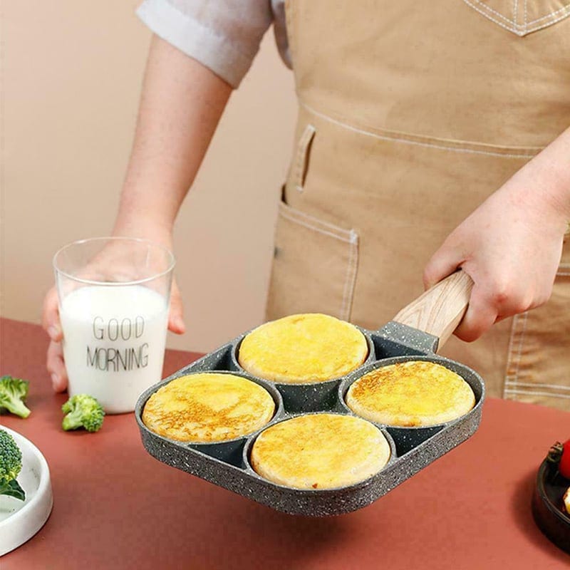 Non Stick Pan Frying Pan Nonstick Pans Omellete Cookware Egg Pan - 4 Hole Maifan Stone Non-stick Egg Ham Pot 4 Hole Maifan Stone Non-stick Egg Ham Pot