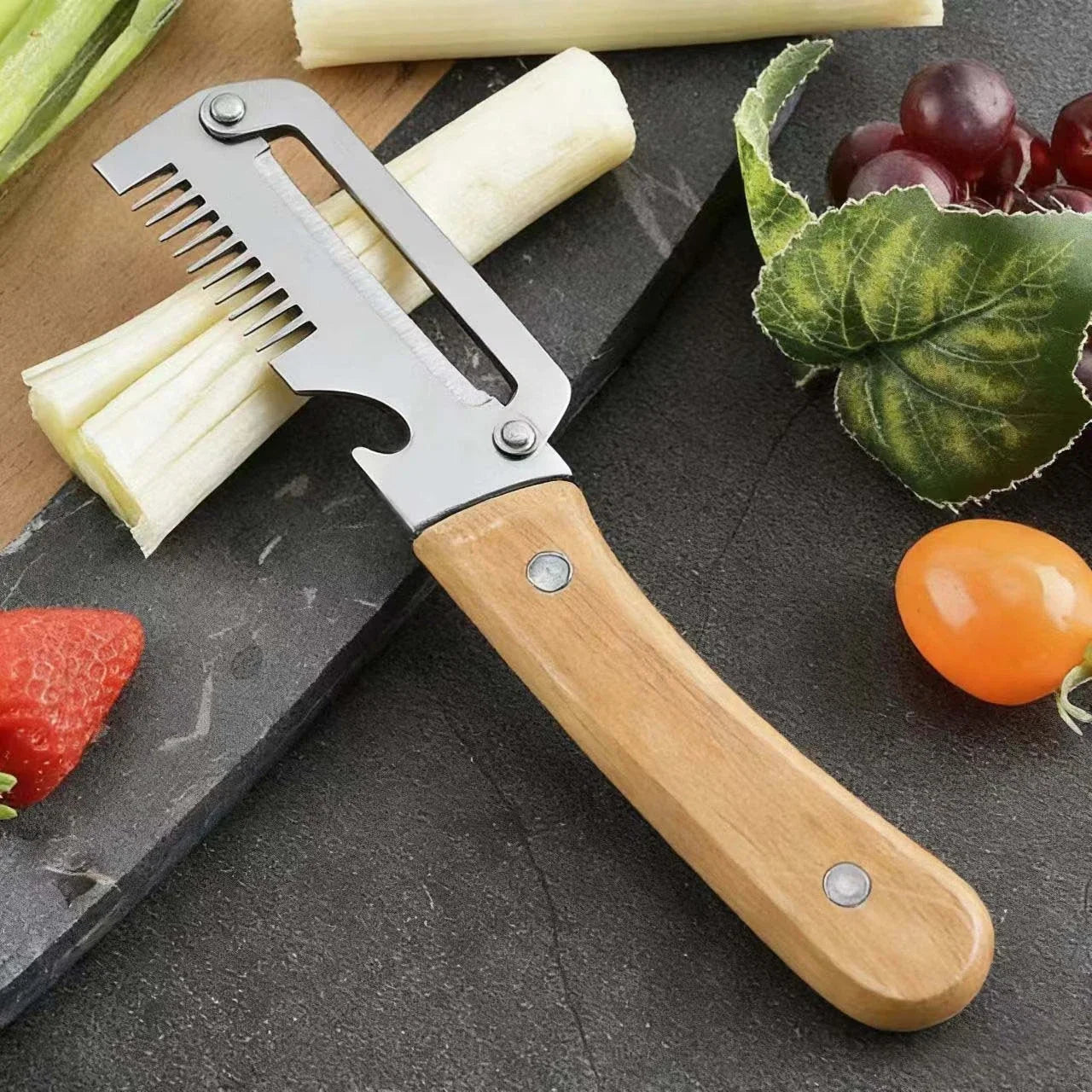 SliceGrip Pro Stainless Steel Onion Holder & Peeler Tool - Buy 1 Get 1