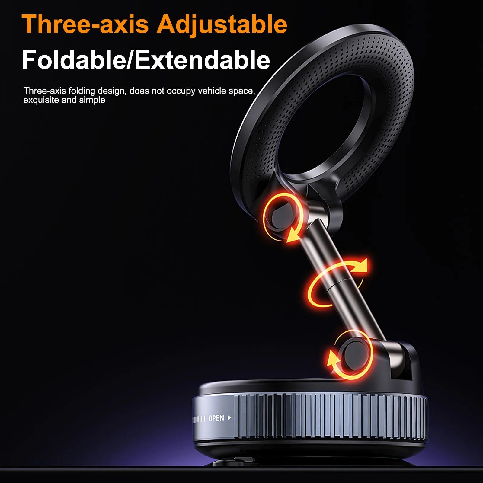 360° Magnetic Phone Holder With Suction Mount