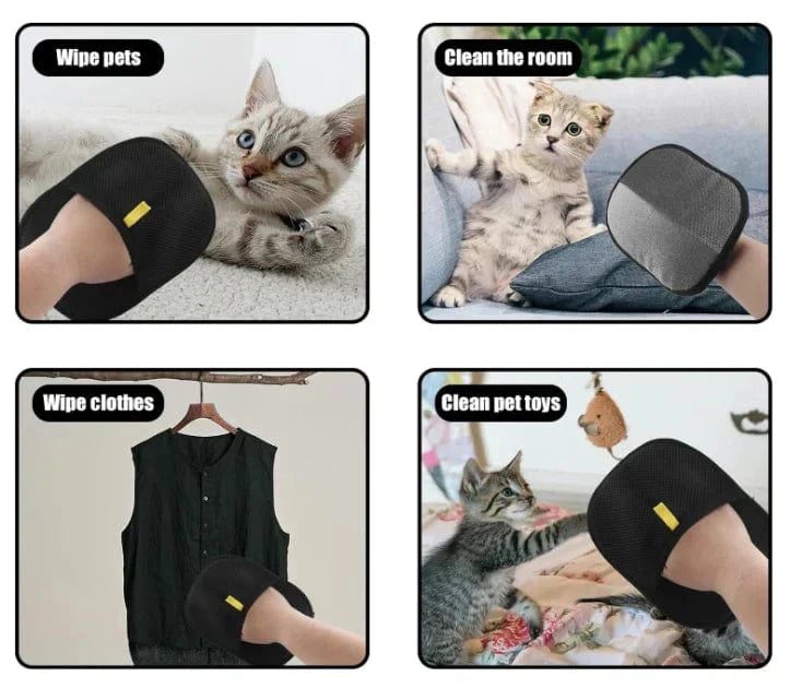 Pet Hair Removal Gloves | Pet Hair Remover Dog And Cat Removal From Clothes Cleaner Pet Hair Removal Gloves