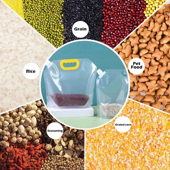 Plastic Bags Container Kitchen Storage Food Containers For Kitchen - Multigrain Storage Bags (5-Pack) Multigrain Storage Bags (5-Pack)