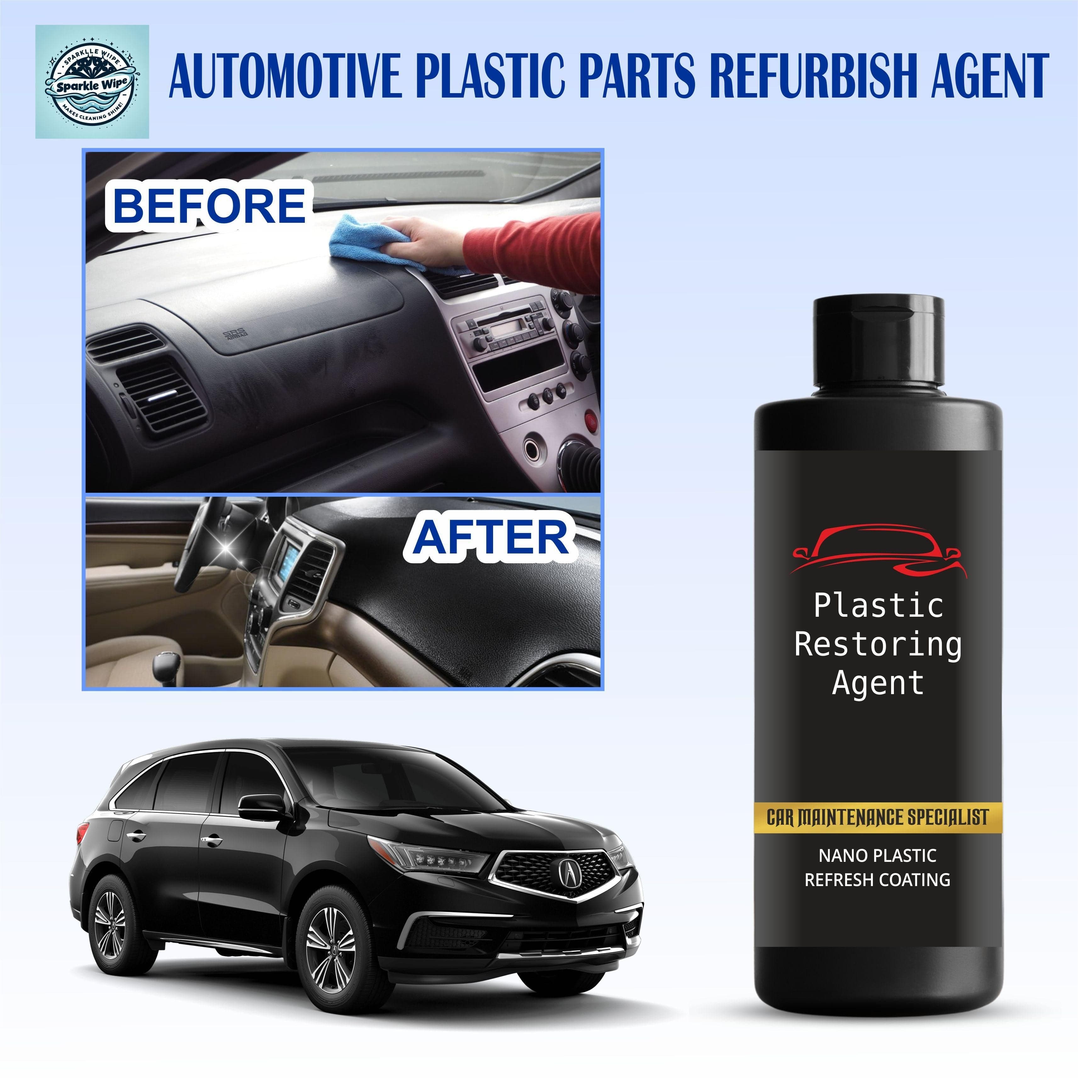 Plastic Restoring Agent (Set of 2) | Car Washes Coating Shine Plastic Restore Agent Interior Exterior Plastic Restoring Agent (Set of 2)