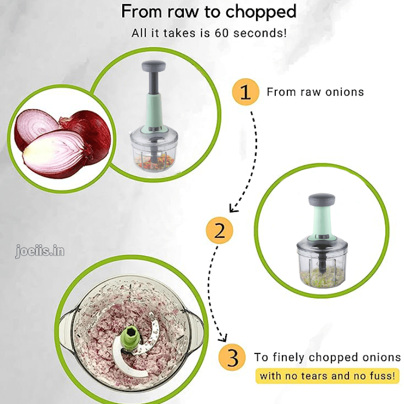 Portable Handpress Veggie Chopper | Chopper Food Processor Manual Mini Compact Potable Chopper Portable Handpress Veggie Chopper
