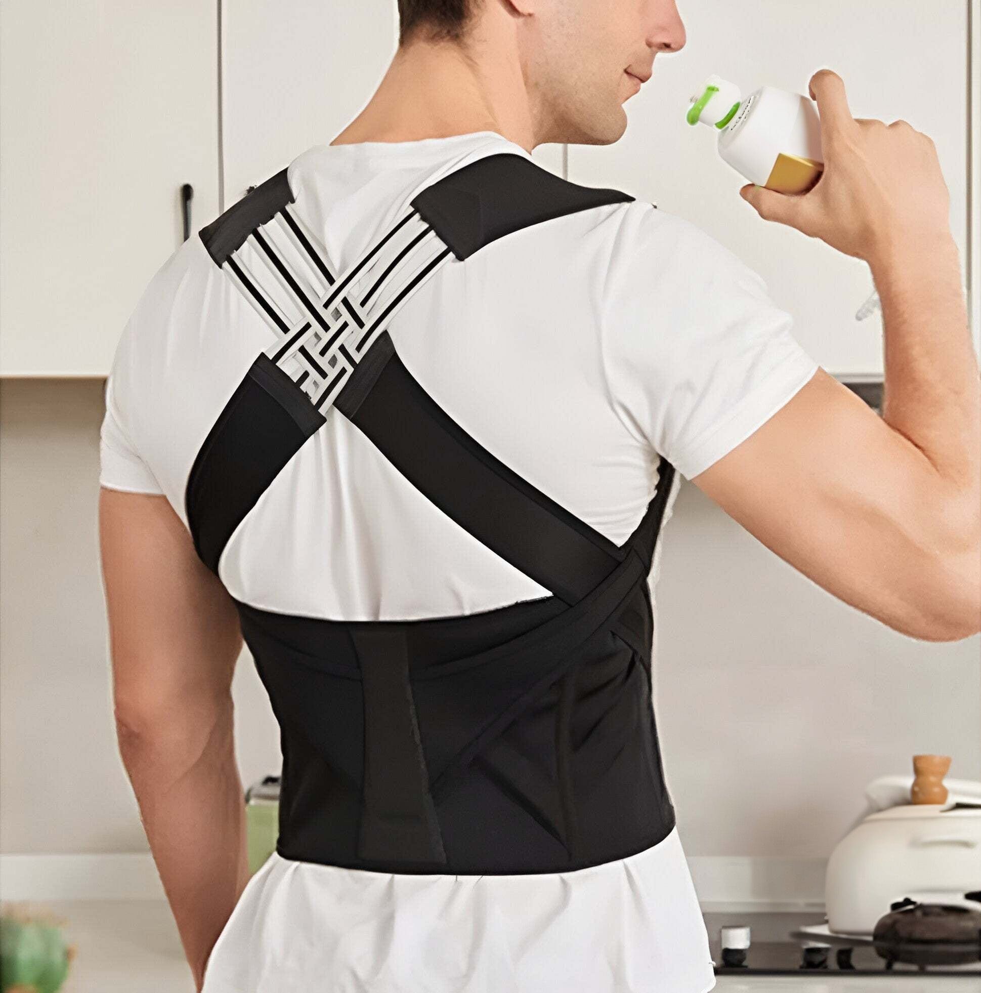 Posture Corrector | Back Pain Belt Backbone Ache Supporter Belt Free Size ( Fits for All ) Posture Corrector