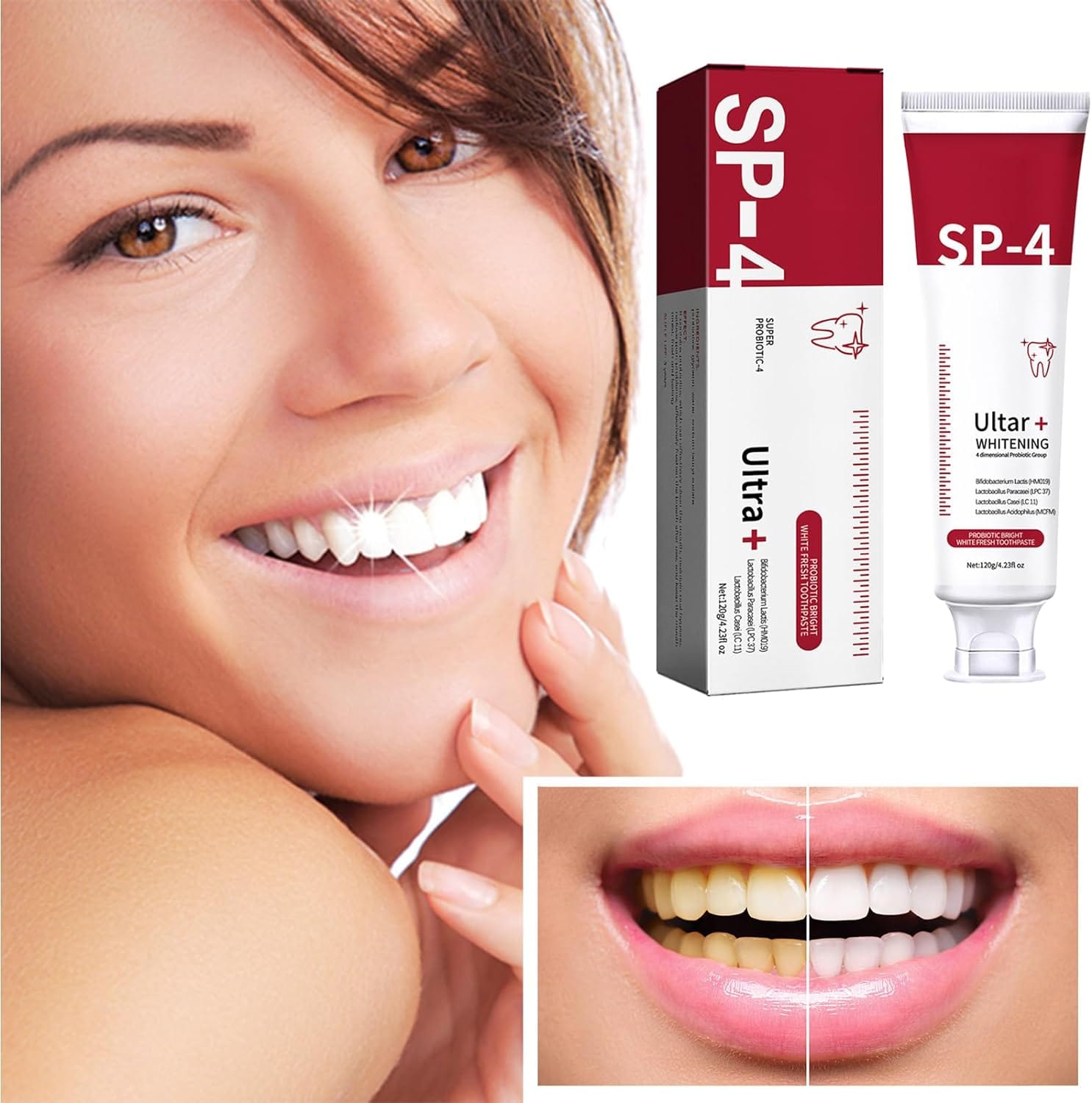 Probiotic Toothpaste | Teeth Whitening Tooth Paste Whitening Your Teeth At Home   Probiotic Toothpaste SP-4 (Set of 2)