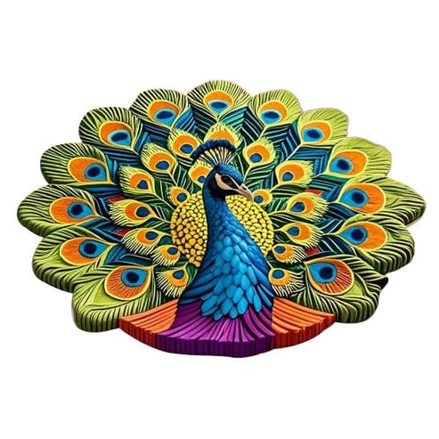 Quick-dry Non-slip Mat (Set of 2) | Mat For Bathroom Anti Non Slip Home Mat Nonskid Mats Quick-Dry Non-Slip Peacock Mat (Set of 2)