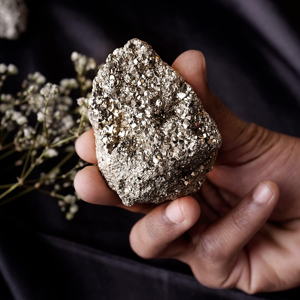 Raw Pyrite Geode Stone | Pyrite Bracelet Stone Rings Crysals Gemstones For Healing Large Size Raw Pyrite Geode Stone