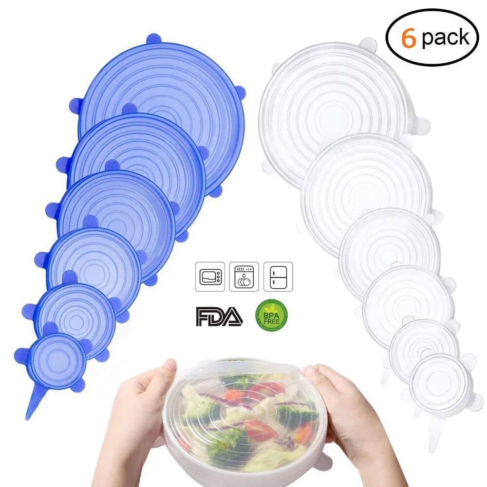 Reusable Silicone Stretchable Lids (6 Pcs Pack) Reusable Silicone Stretchable Lids (6 Pcs Pack)