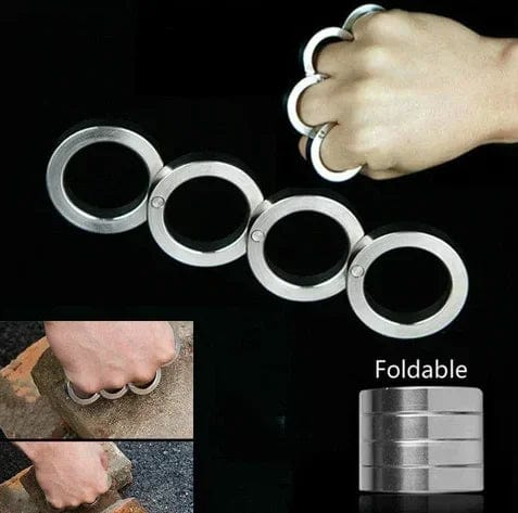 Rings For Men And Women Jewelry Self Defence Ring Stainless Steel Ring- Rotatable Folding Ring (SET of 2) Rotatable Folding Ring (SET of 2)