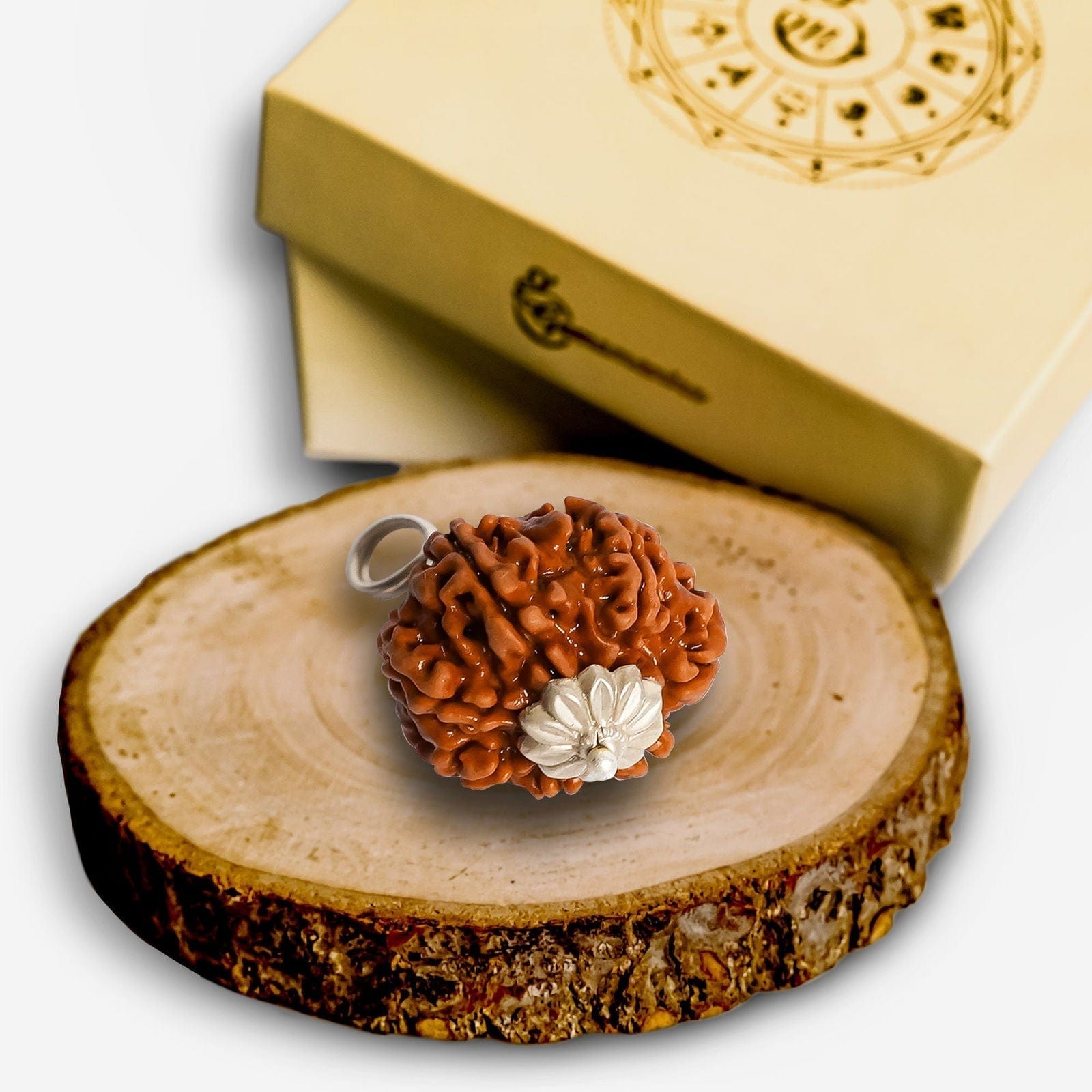 Rudraksha Pendant | 7 Mukhi Rudraksha Seven Faced Rudraksha Beads Pendant Benefits 7 Mukhi Rudraksha Silver Capped Pendant