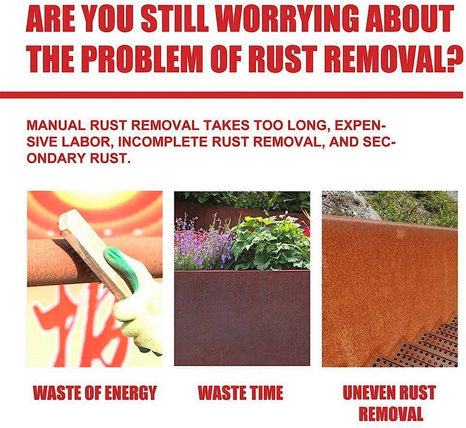 Rust Remover Cleaner Spray Chemicals For Metal Rust Paint Removal Rust Remover