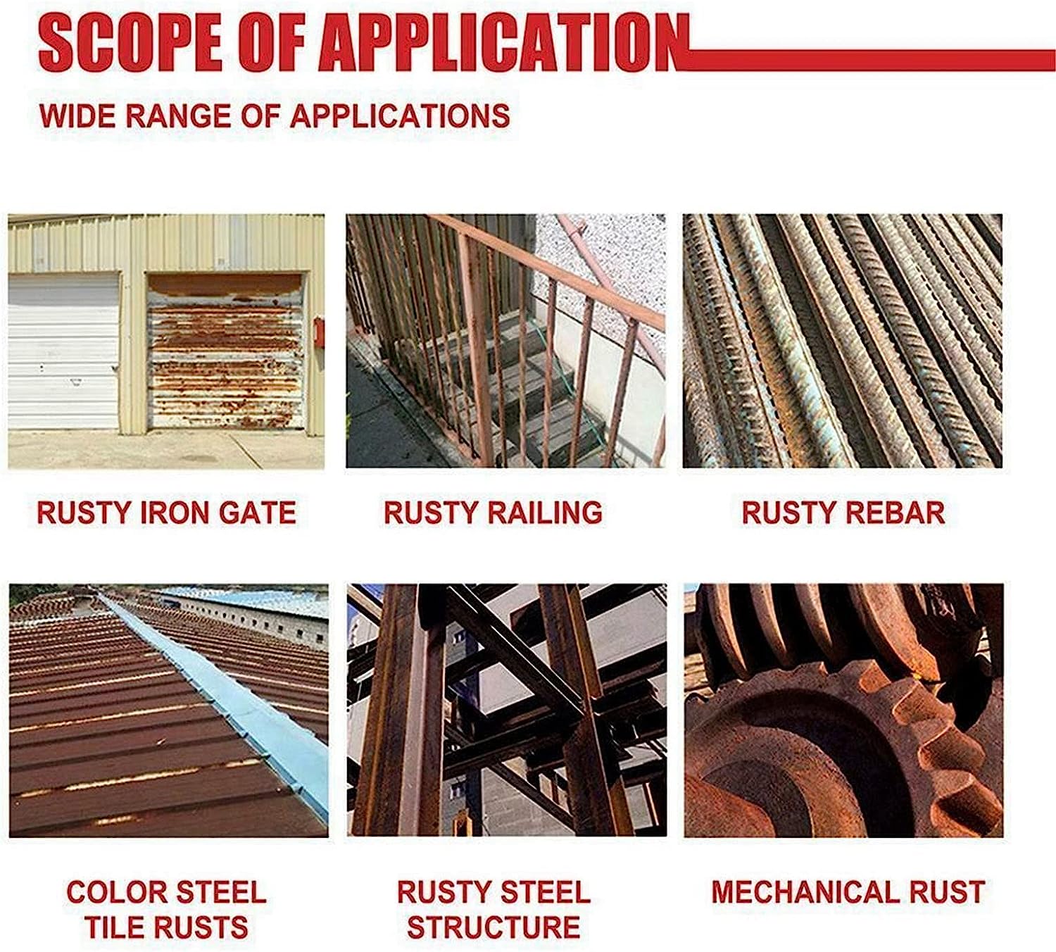 Rust Remover Cleaner Spray Chemicals For Metal Rust Paint Removal Rust Remover